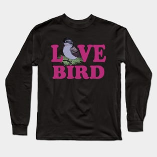 Fantail Love Bird Design Long Sleeve T-Shirt